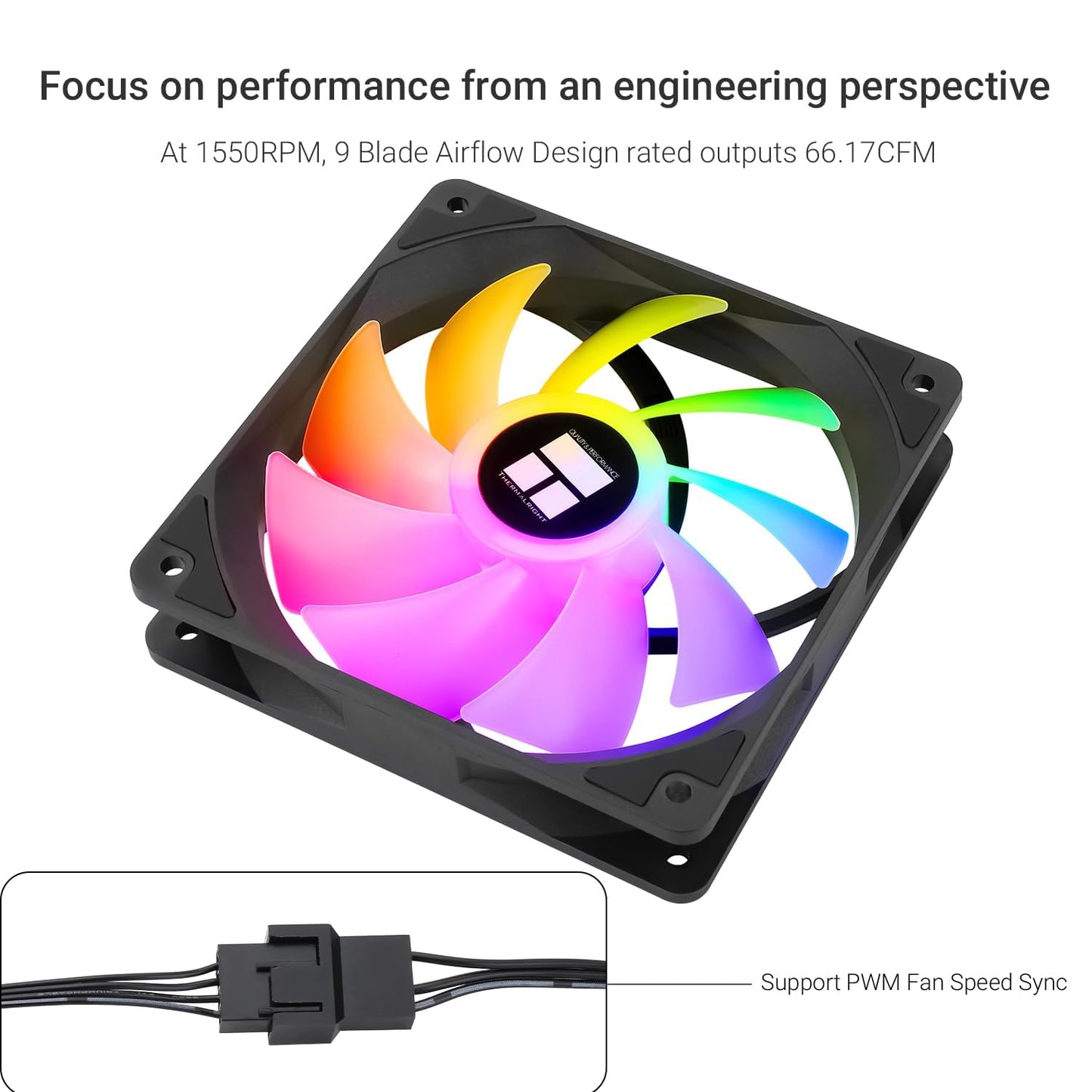 Thermalright TL-C12C-S X3 CPU Fan 120mm ARGB Case Cooler Fan