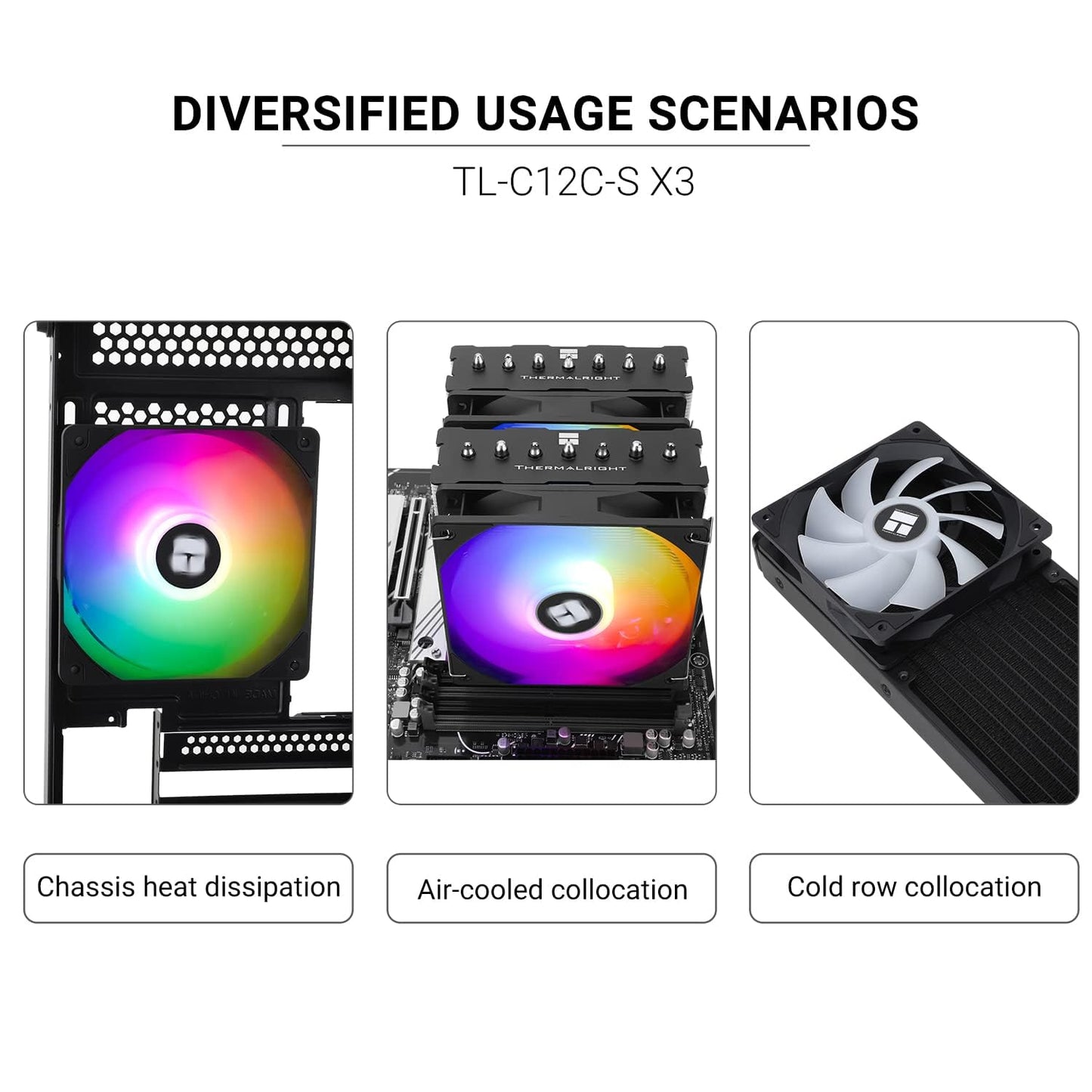 Thermalright TL-C12C-S X3 CPU Fan 120mm ARGB Case Cooler Fan