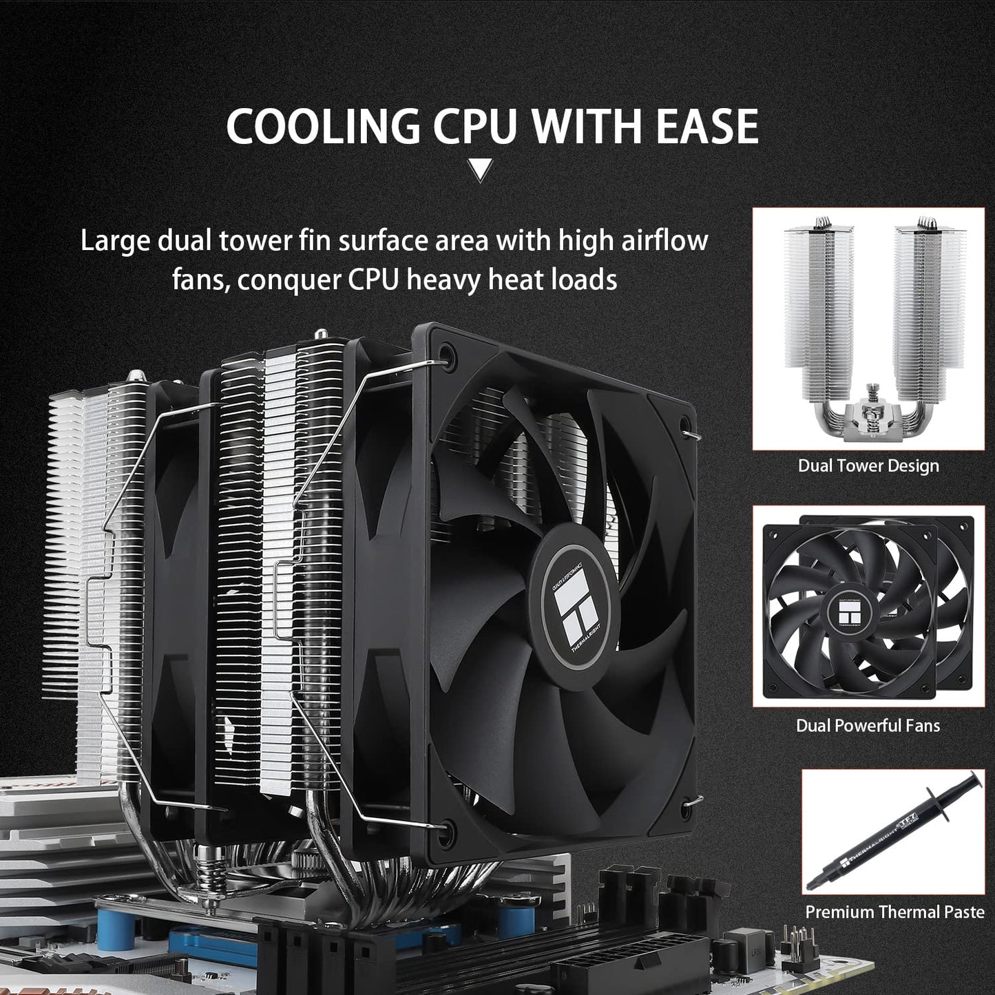 Thermalright Phantom Spirit 120SE CPU Air Cooler, 7 Heat Pipes CPU Cooler