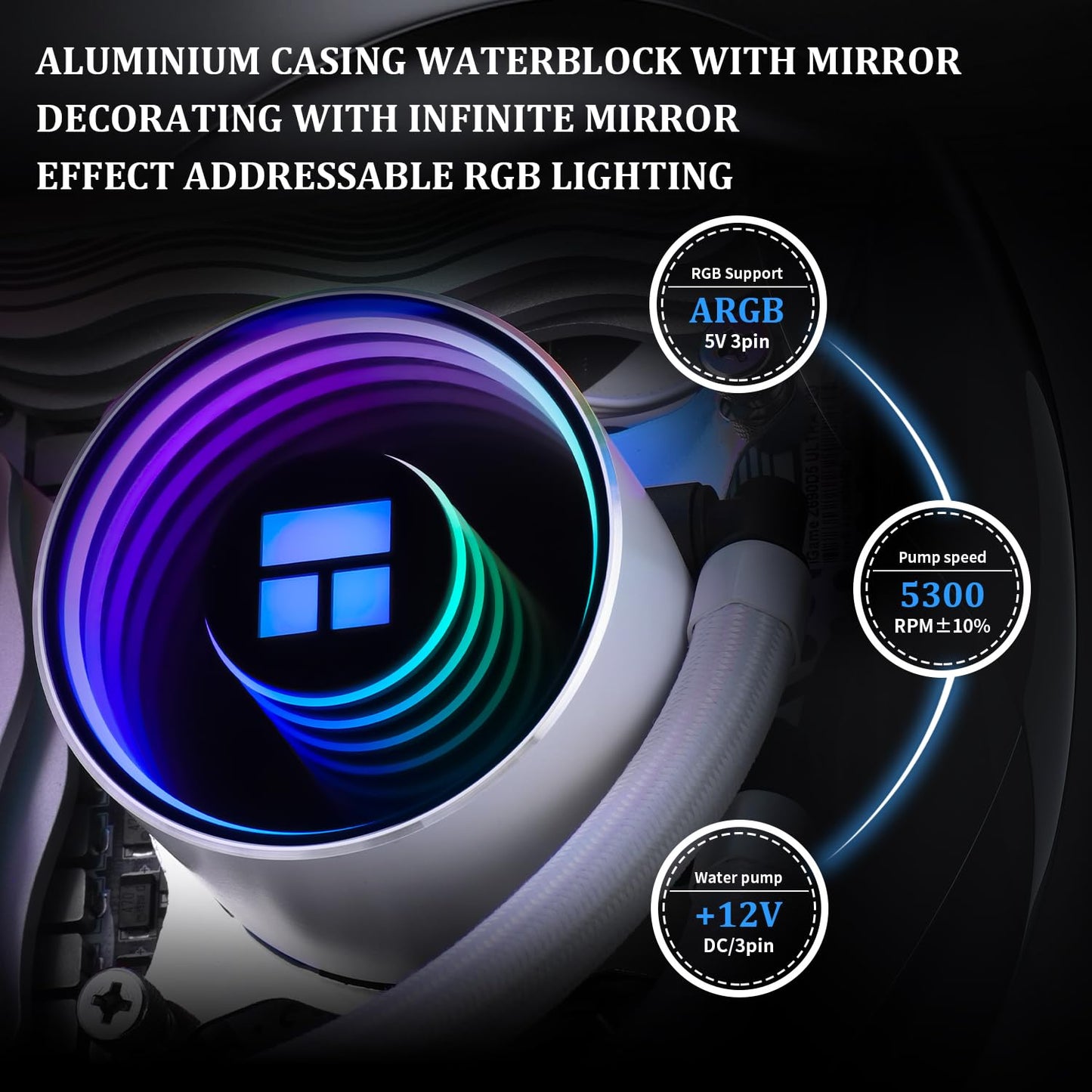 Thermalright Frozen Notte 360 White ARGB V2 Water Cooling CPU Cooler